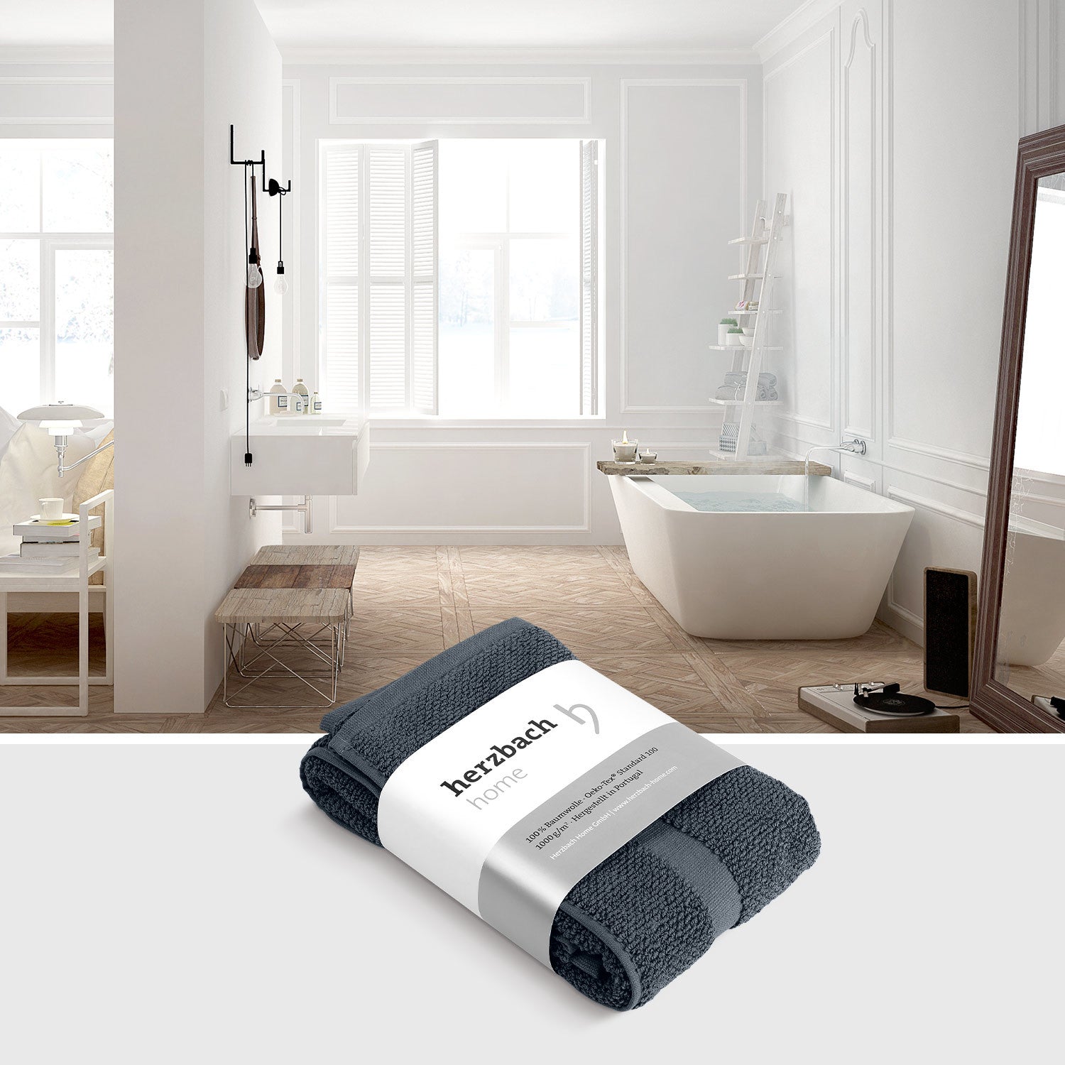 Badvorleger Spa 2er Set 50 x 80 cm Anthrazit