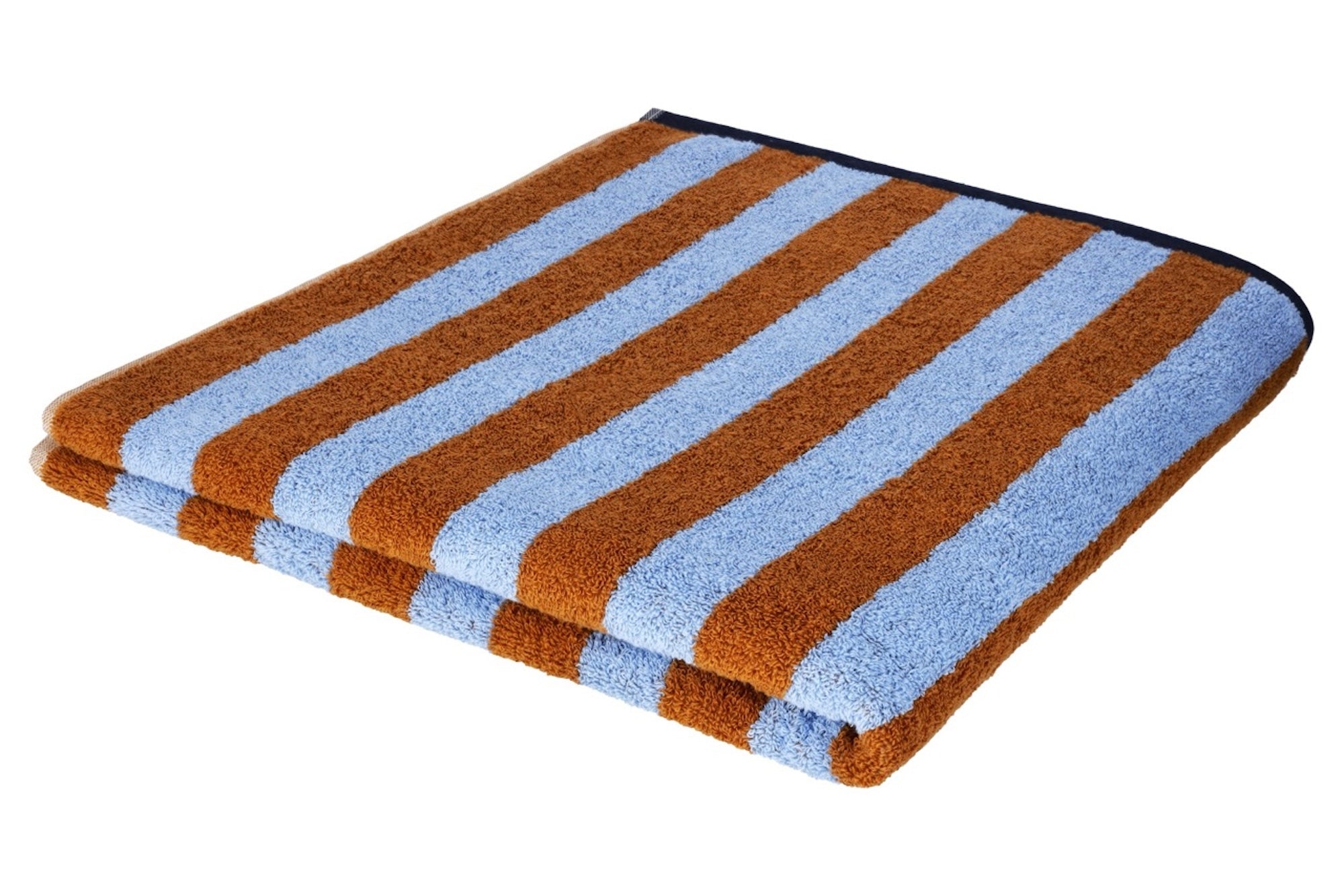Badetuch GOOD VIBES Caramel/ Hellblau