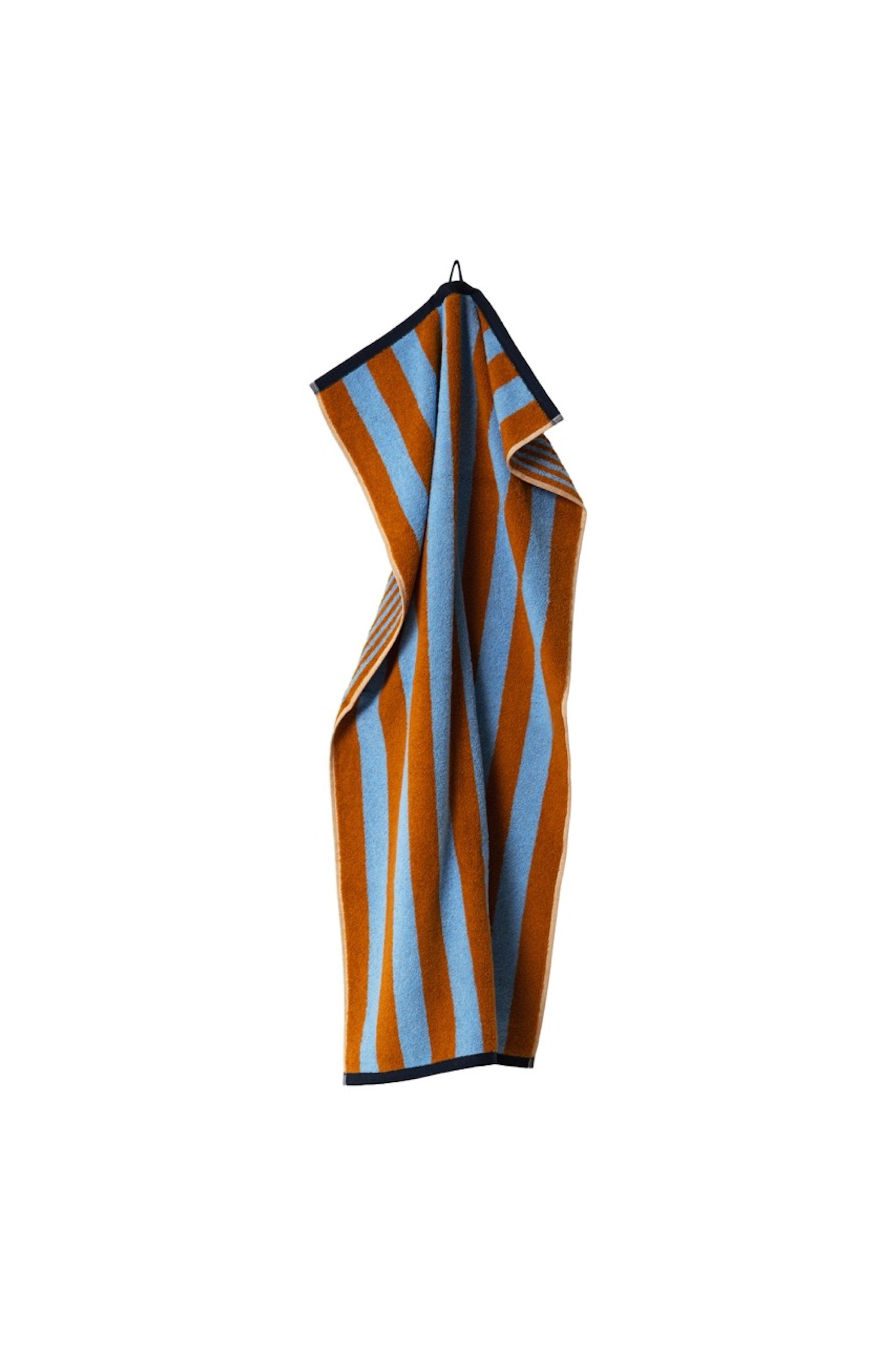 Handtuch Good Vibes Caramel/ Hellblau