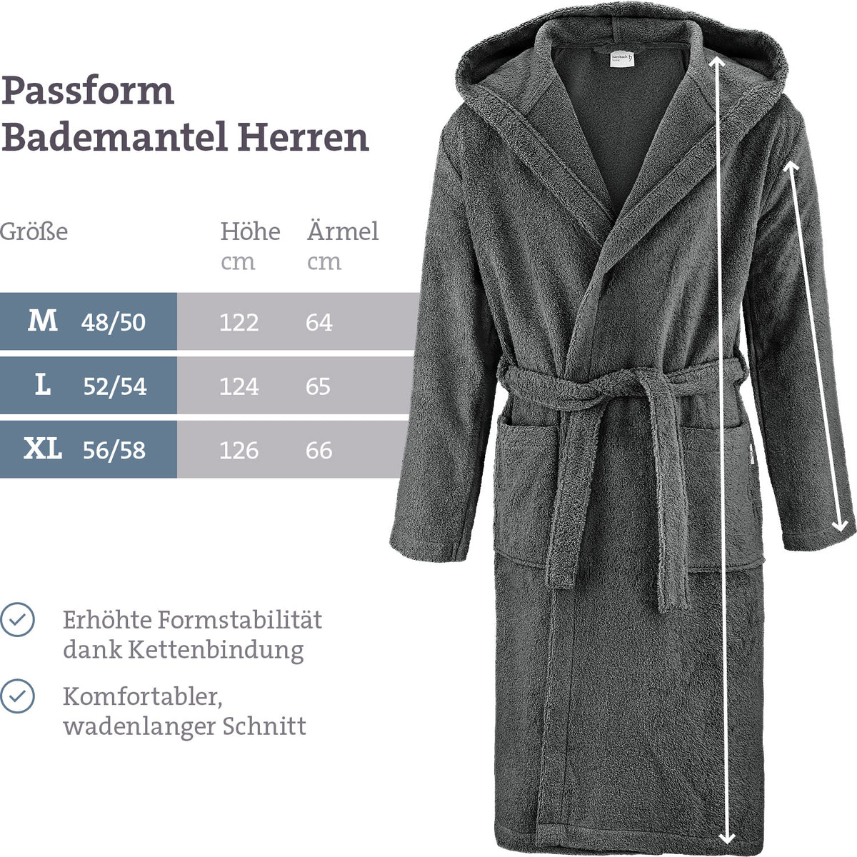 Bathrobe Men Anthracite