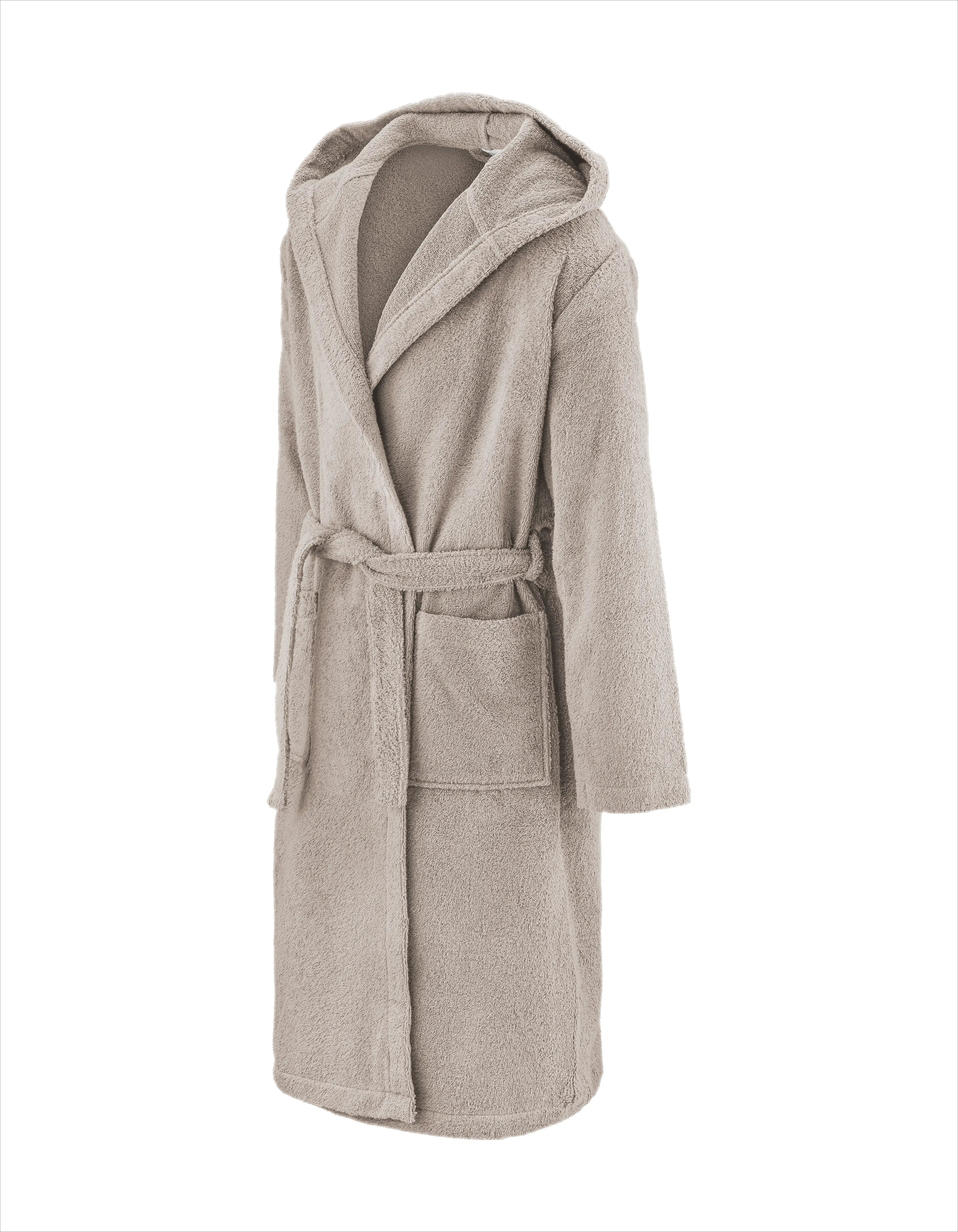 Bademantel Herren Sandgrau