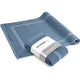 Spa bath mat set of 2 50 x 80 cm blue