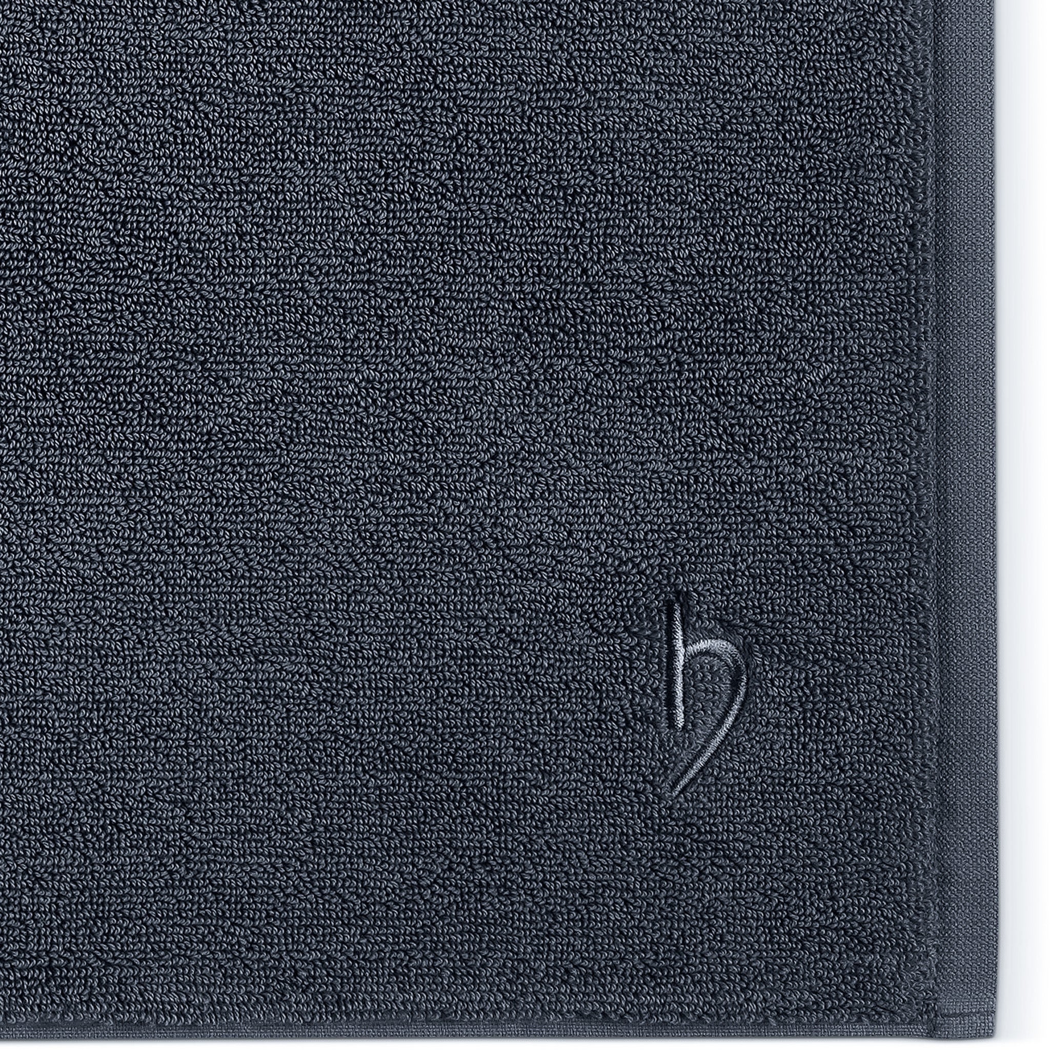 Pura Bundle Anthrazit – 6 Handtücher + 2 Badvorleger 50×70