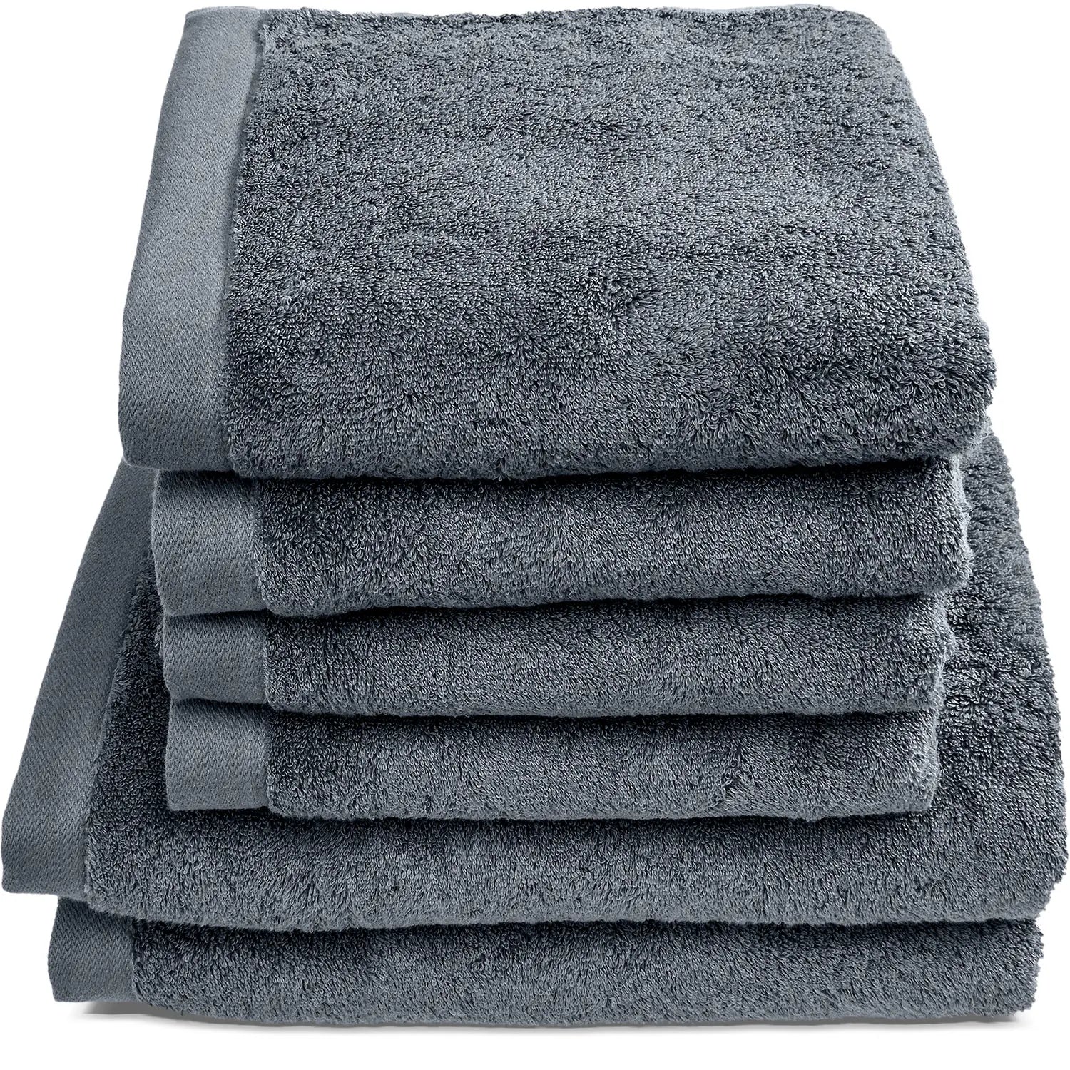 6er Set Premium Anthrazit 2x Duschtuch + 4x Handtuch
