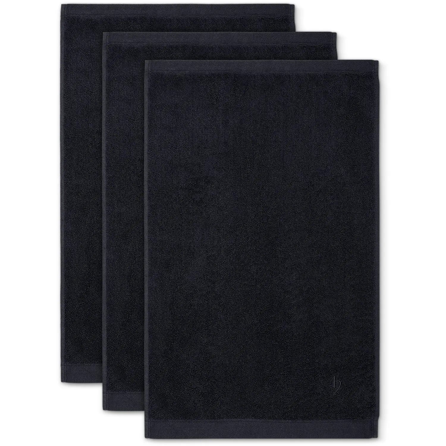 Gästehandtuch 3er Set Deep Black