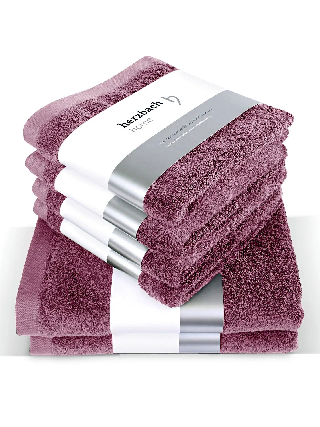 6er Set Premium Malve 2x Duschtuch + 4x Handtuch