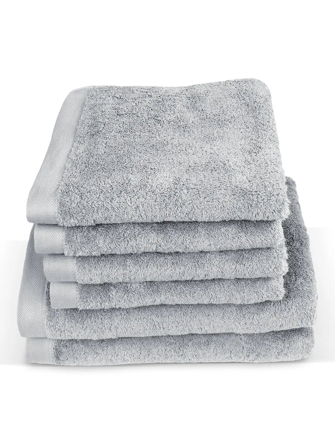 6er Set Premium Silbergrau 2x Duschtuch + 4x Handtuch