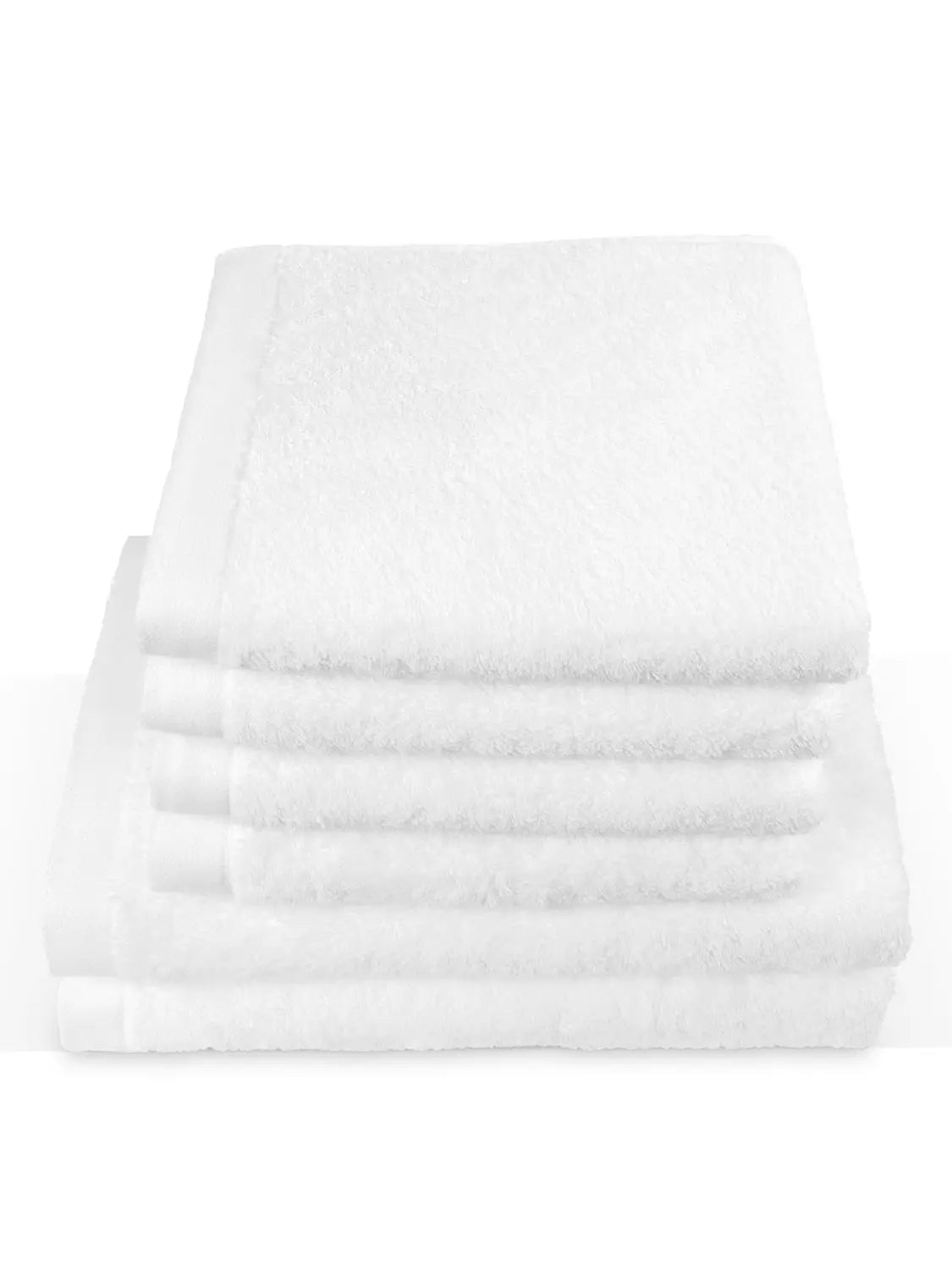 6er Set Premium Weiß 2x Duschtuch + 4x Handtuch