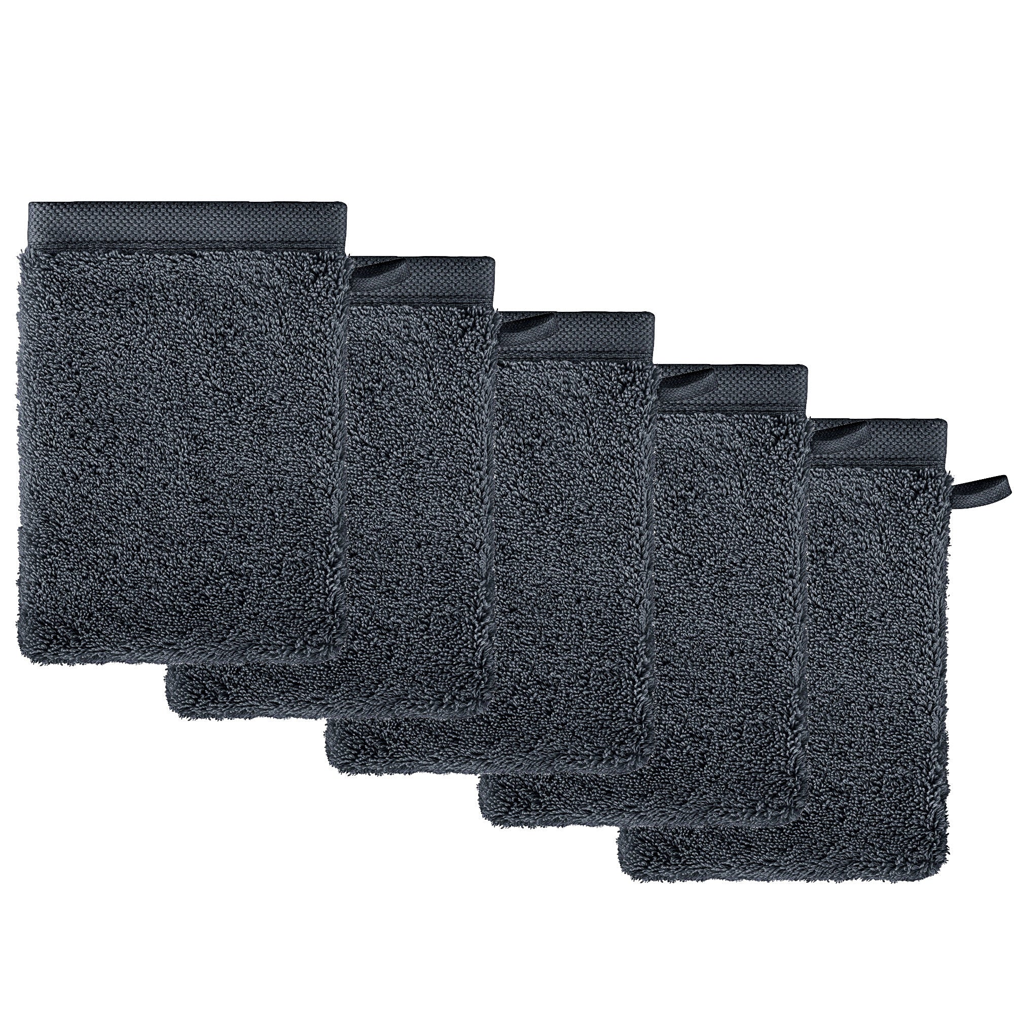 Waschhandschuhe Pura 5er Set Anthrazit