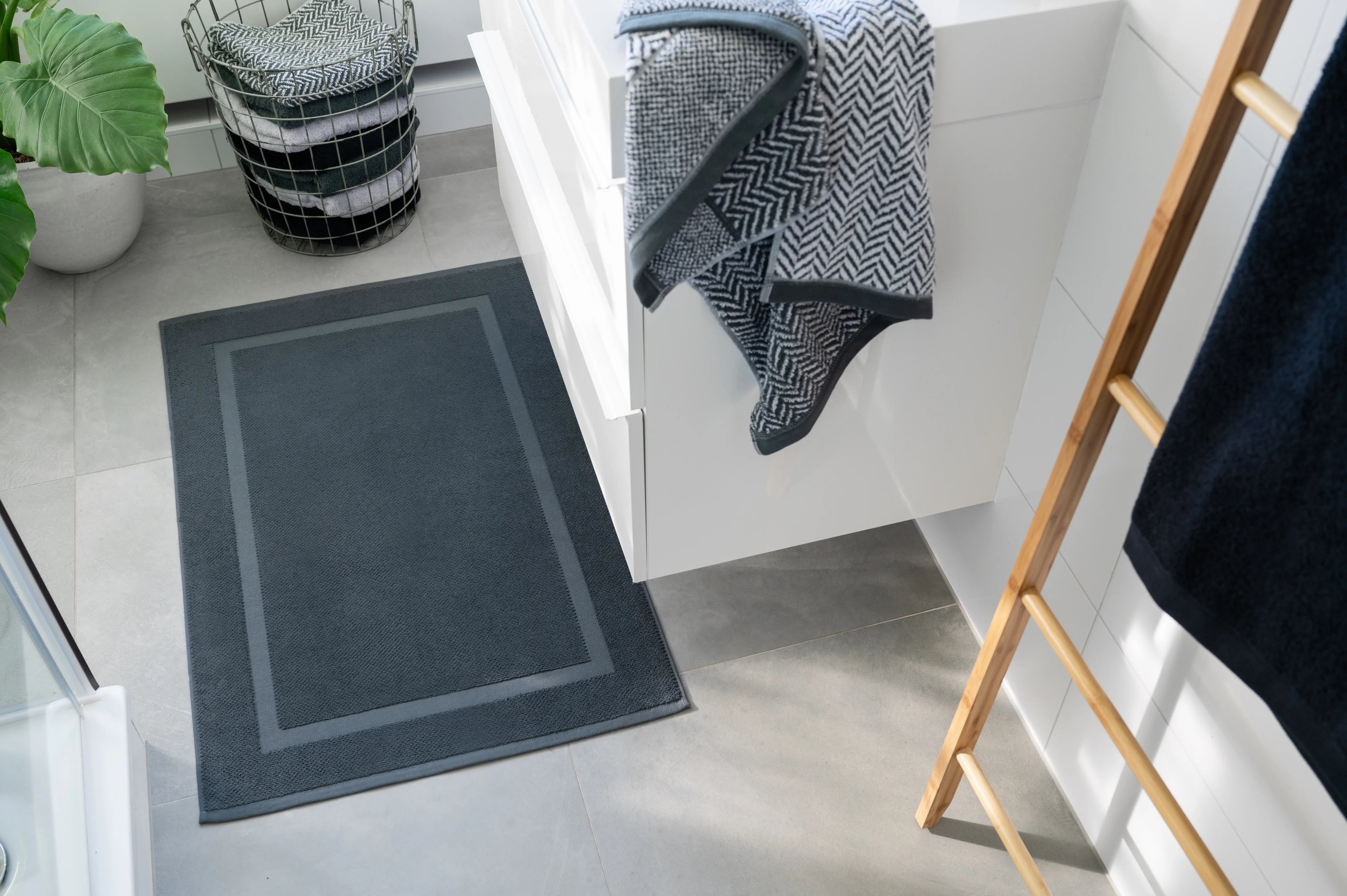 Badvorleger Spa 2er Set 50 x 80 cm Anthrazit