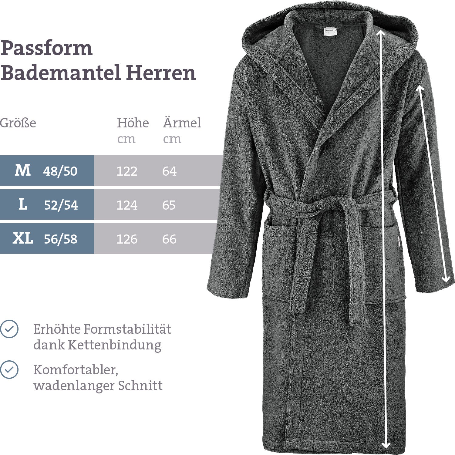 Bathrobe Men Anthracite