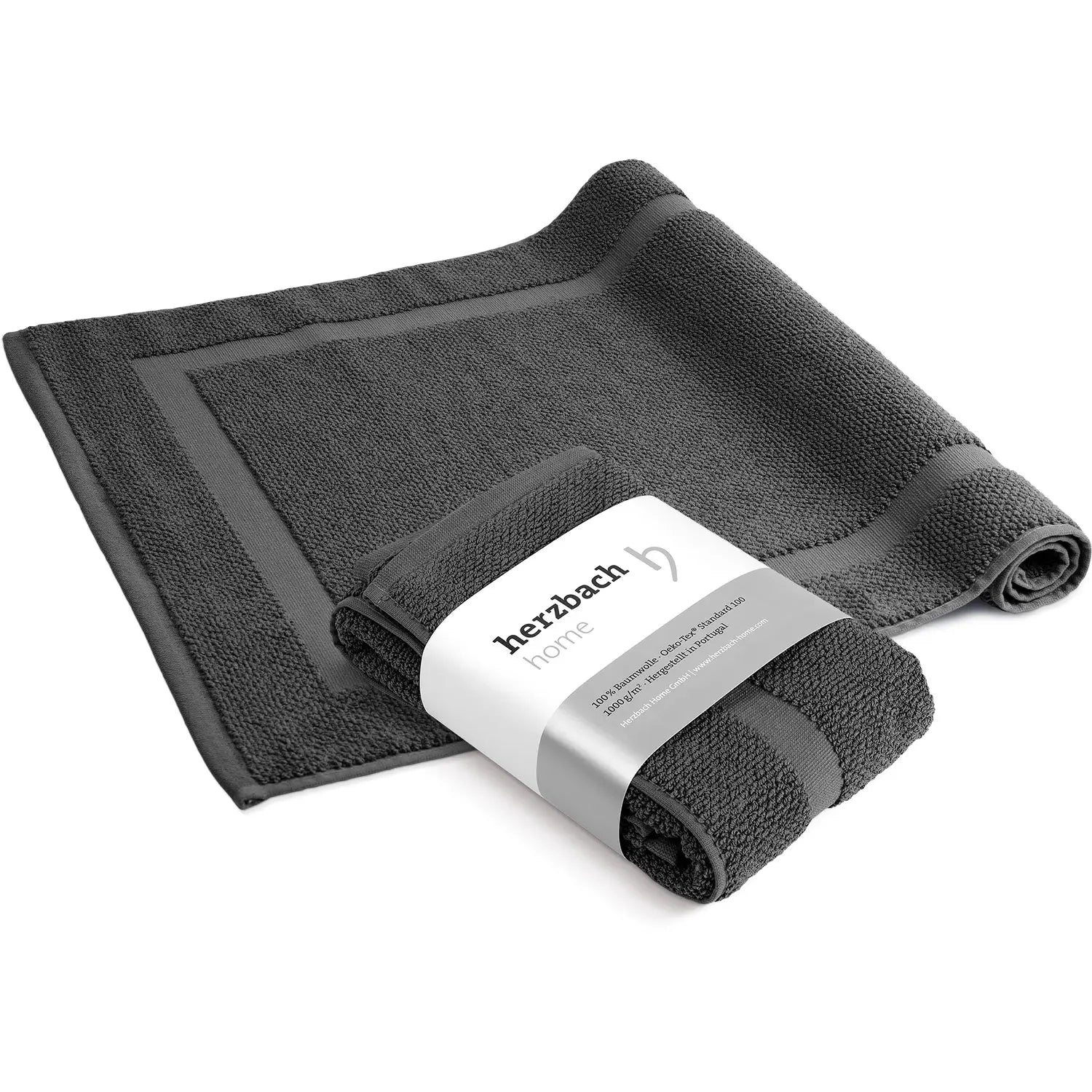 Badvorleger Spa 2er Set 50 x 80 cm Anthrazit