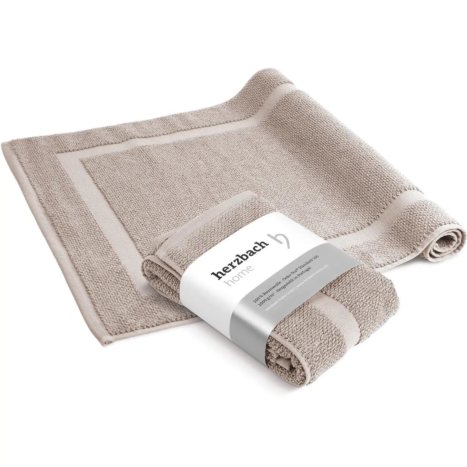 Badvorleger Spa 2er Set 50 x 80 cm Sandgrau