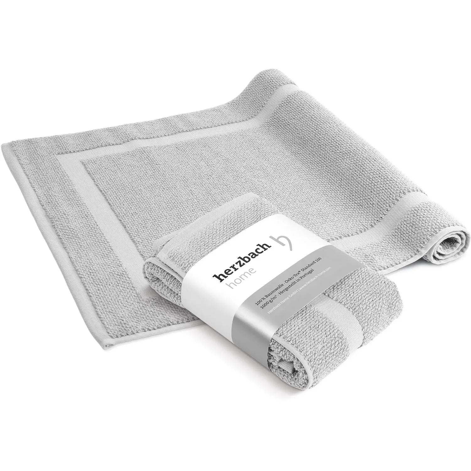 Badvorleger Spa 2er Set 50 x 80 cm Silbergrau