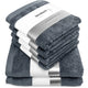 6er Set Pura Anthrazit 2x Duschtuch + 4x Handtuch