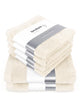 6er Set Premium Creme 2x Duschtuch + 4x Handtuch