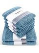 6er Set Premium Blau 2x Duschtuch + 4x Handtuch