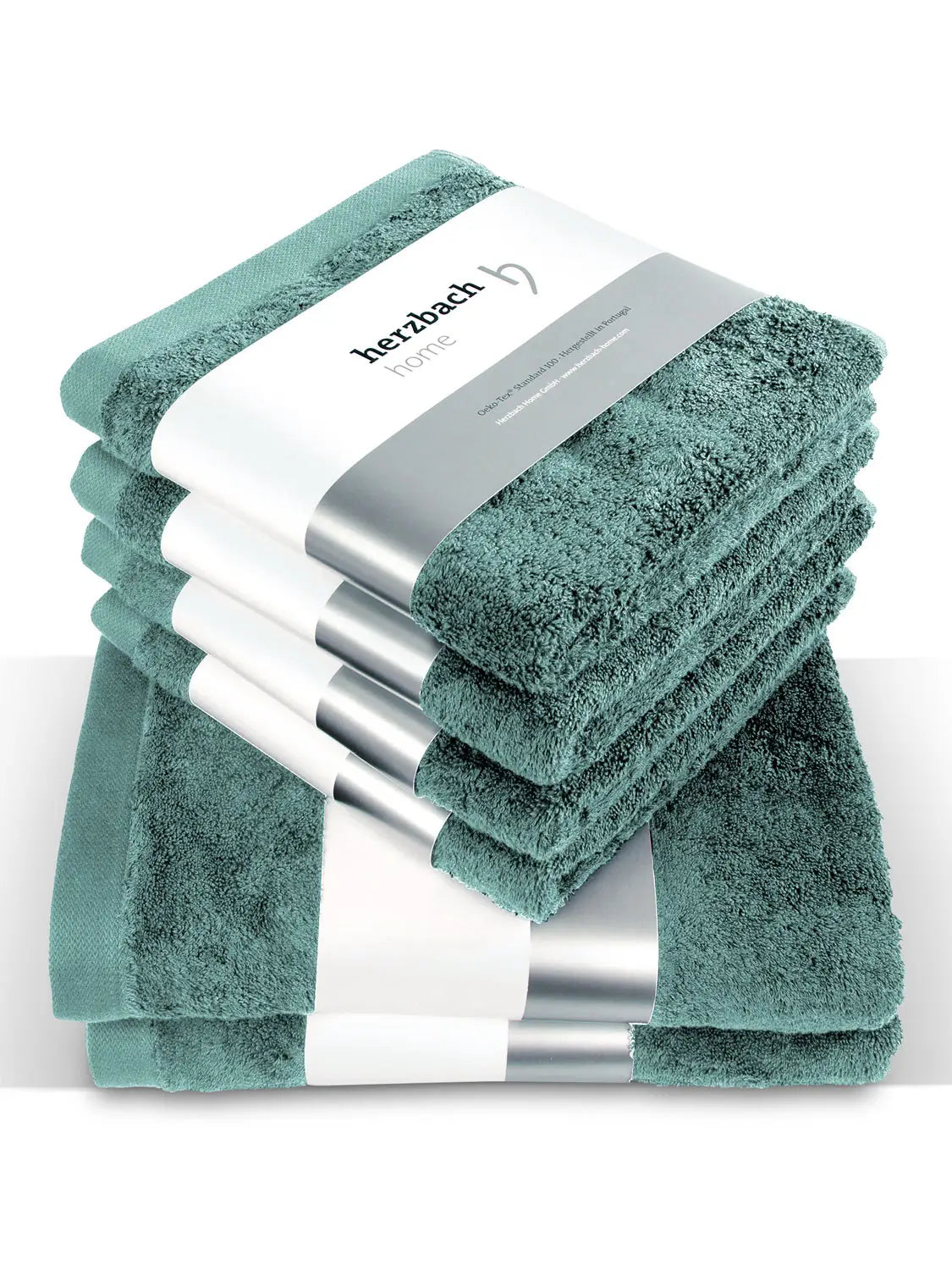 6er Set Premium Grün 2x Duschtuch + 4x Handtuch