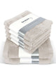 6er Set Premium Sandgrau 2x Duschtuch + 4x Handtuch