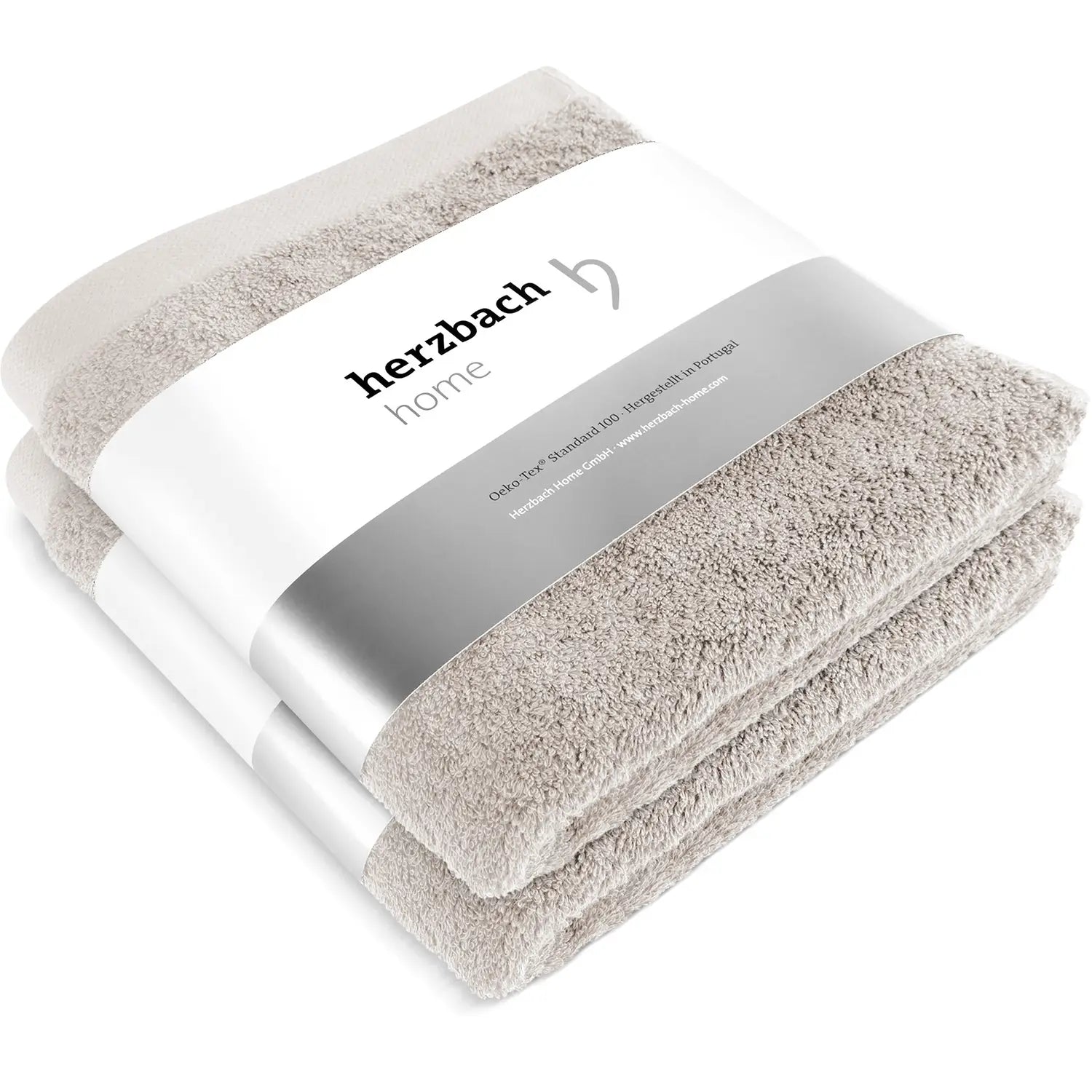 Handtuch 2er Set Premium Sandgrau