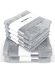 6er Set Premium Silbergrau 2x Duschtuch + 4x Handtuch
