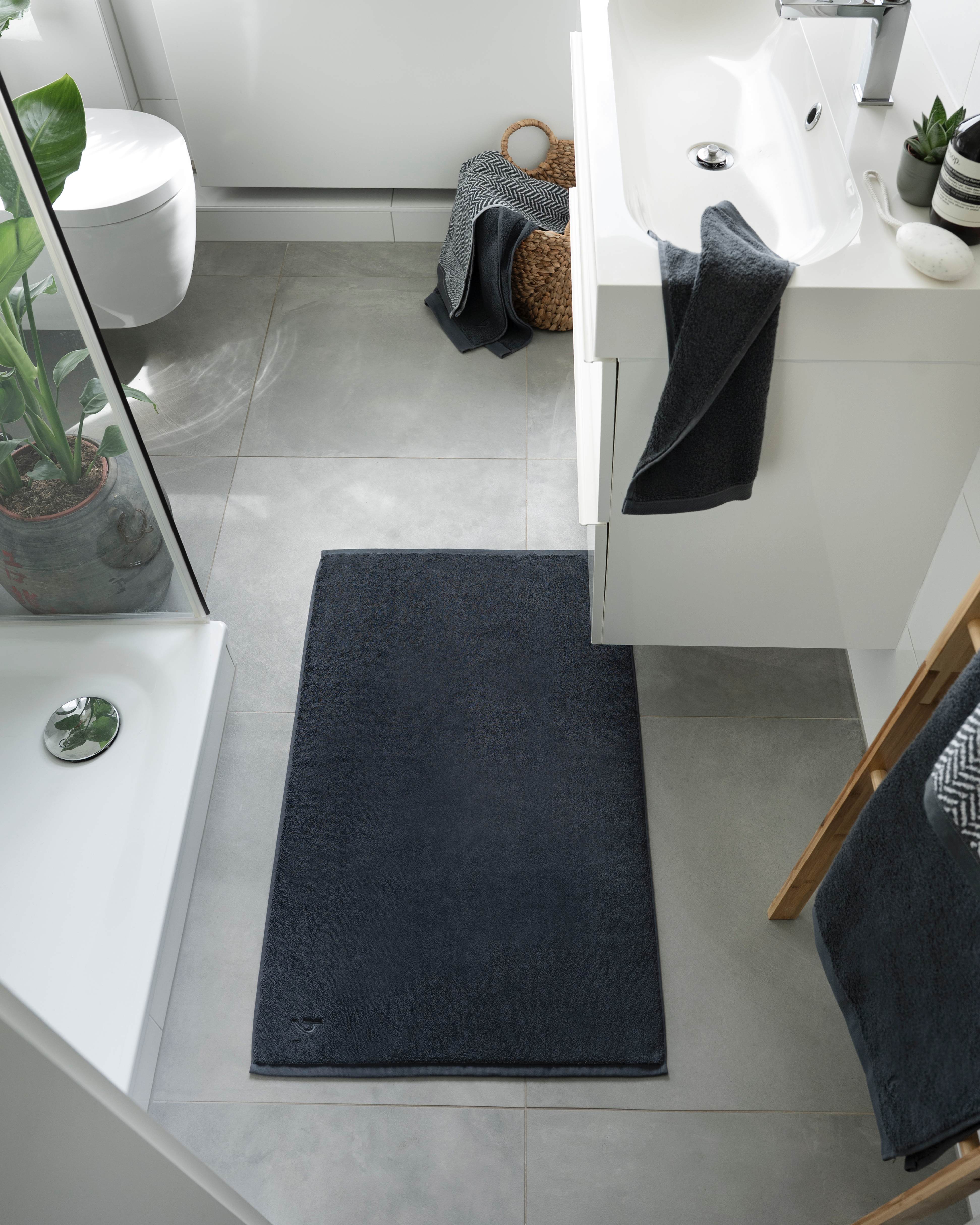 Badvorleger Pura 2er Set 50x70 cm Anthrazit