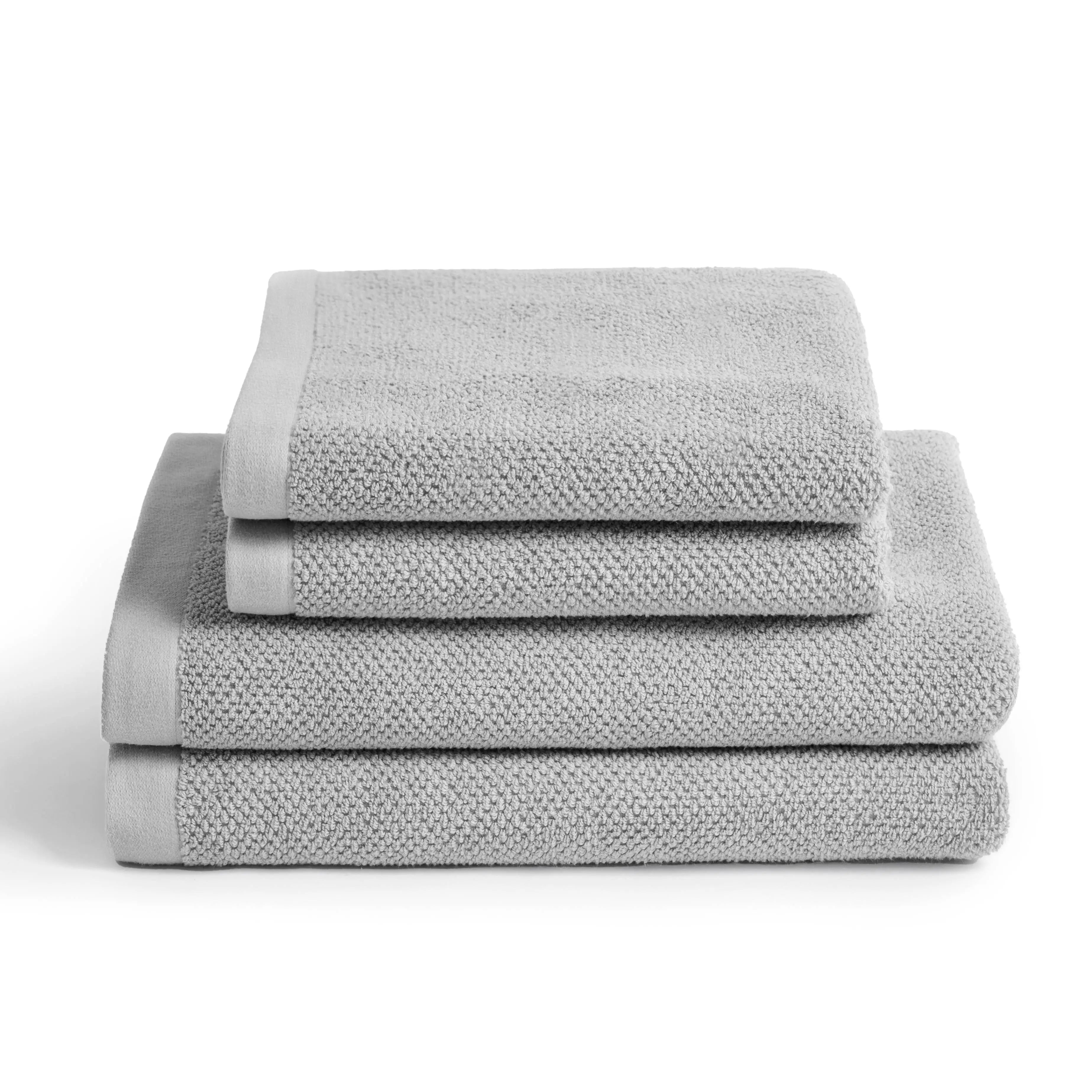 4er Set Spa Perlgrau 2x Duschtuch + 2x Handtuch