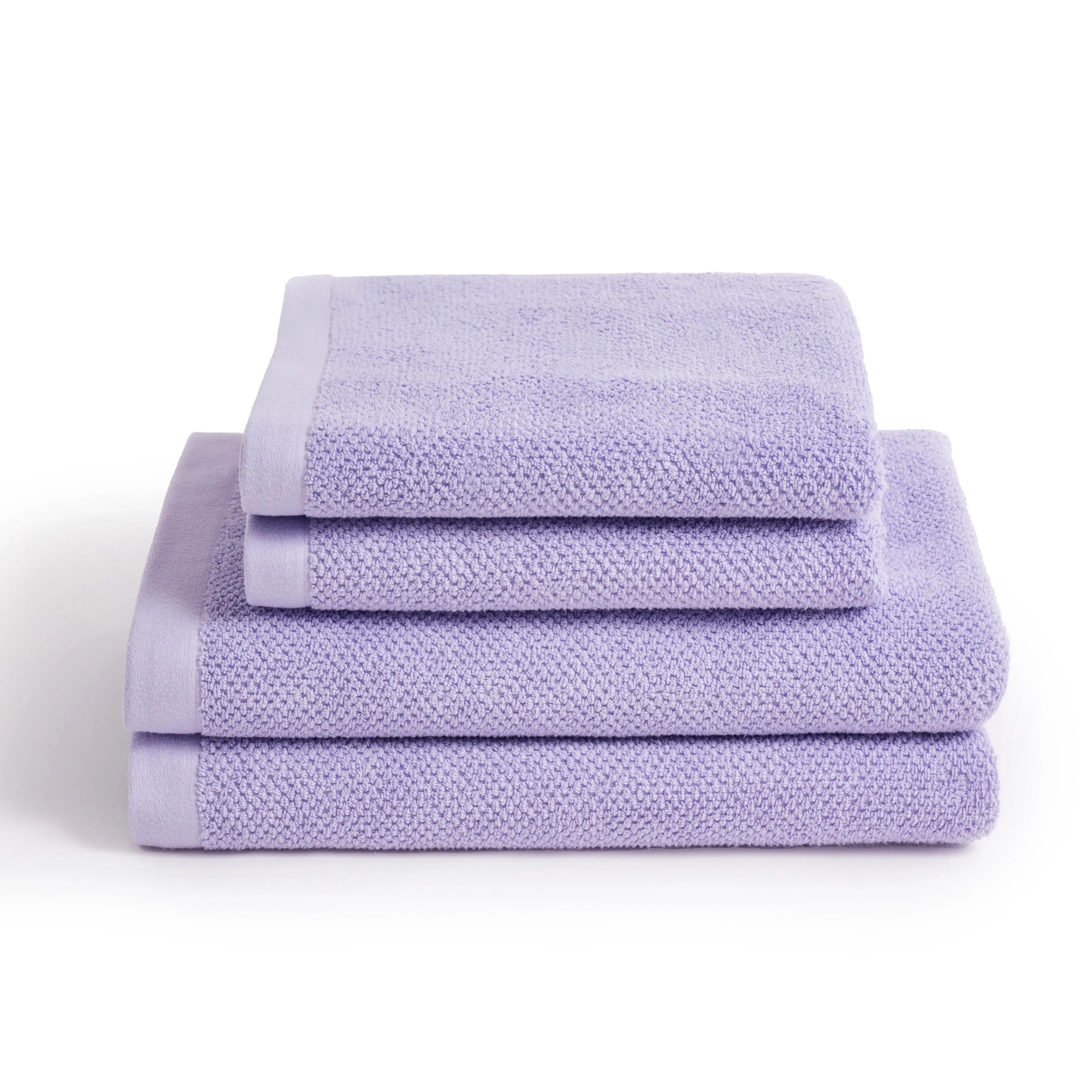 4er Set Spa Lila 2x Duschtuch + 2x Handtuch