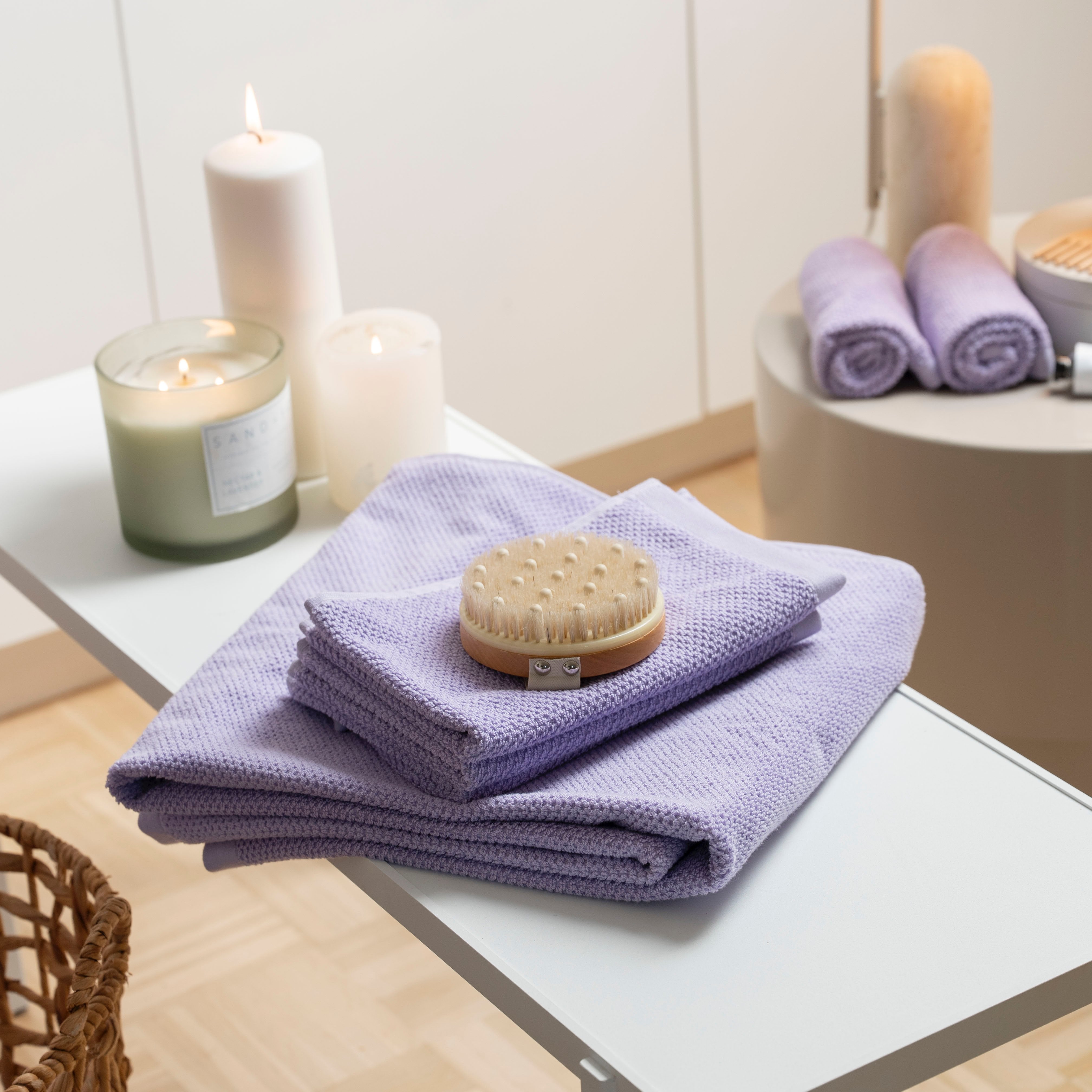 Guest towel set of 5 Spa Lavender