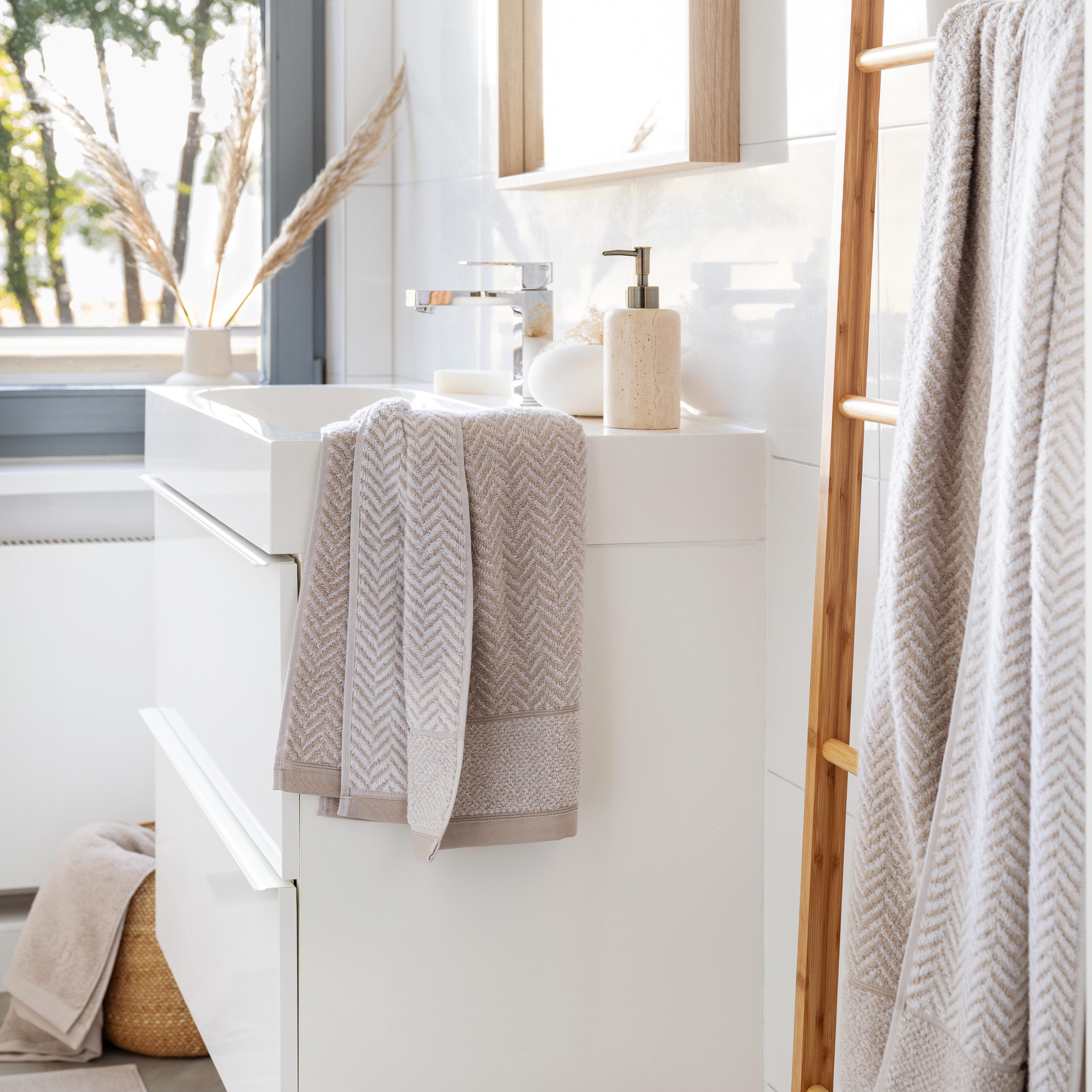 Towel set of 2 Italiana sand grey